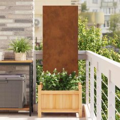 Vidaxl Dekorativni panel za vrt Rjav 50 x 140 cm