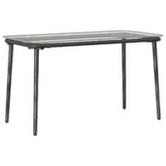 Vidaxl Vrtna miza Črna 80 x 40 x 45 cm Poly ratan