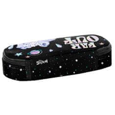 Disney DISNEY Stitch Črn PREDALČNI šolski svinčnik, ovalna torbica za dekleta 5x22x10cm 