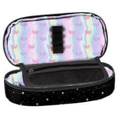 Disney DISNEY Stitch Črn PREDALČNI šolski svinčnik, ovalna torbica za dekleta 5x22x10cm 