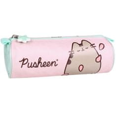 Pusheen Pusheen Rožnata torbica za svinčnike, okrogla, tube, torbica za šolske potrebščine 22x8x8cm 