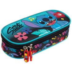 Disney DISNEY Stitch Mint-črna Šolska torbica s PREDALČNI, vrečka za dekle 5x20x9cm 
