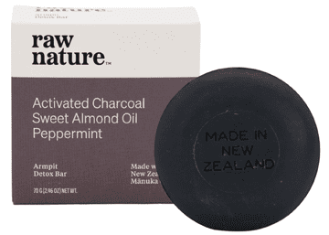 Raw Nature Armpit Detox Bar, Razstrupljevalno trdno milo z aktivnim ogljem, 70 g