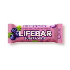 Lifefood Lifebar borovničeva ploščica z BIO kvinojo, 40 g
