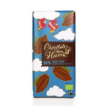 Choc. from Heaven Čokolade iz nebes - BIO grenka čokolada Peru 80%, 100g