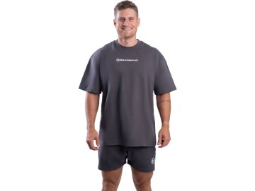 BrainMax Bombažna oversized majica in kratke hlače BrainMax, temno siva Velikost: XL