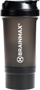 BrainMax večdelni plastični stresalnik (shaker), črn, 700 ml