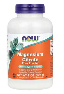 NOW Foods Magnesium Citrate Pure Powder, magnezijev citrat v prahu, 450 mg, 227 g