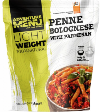 Adventure Menu peresniki z bolonjsko omako in parmezanom, standardna porcija, 400 g