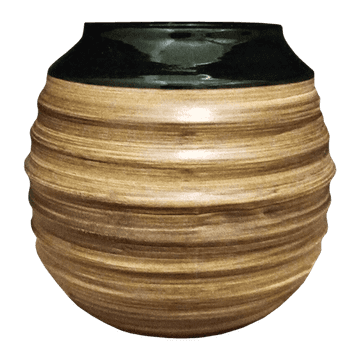 Verde Mate Kalabasa keramika - Matero med - črna glazura