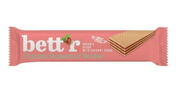 Bett’r Organic Cacao Hazelnut Wafer, Kakav-lešnikov napolitanec, BIO, 30 g