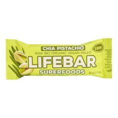 Lifefood Lifebar BIO ploščica s čio in pistacijo, 40 g