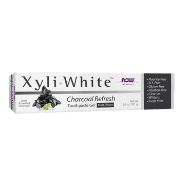NOW Foods zobna pasta XyliWhite Charcoal Refresh (z aktivnim ogljem), 181 g