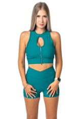 BrainMax Modrc Crop Top, Sea Green Velikost: L