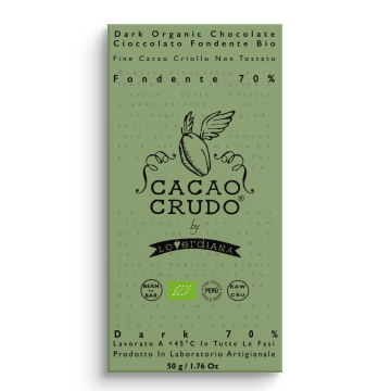 Cacao Crudo Raw Temna čokolada 70%, BIO, 50 g