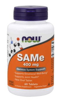NOW Foods SAMe (S-adenozilmetionin), 400 mg, 60 tablet
