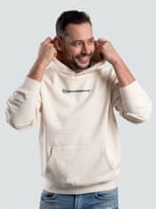BrainMax Moški pulover s kapuco BrainMax, krem