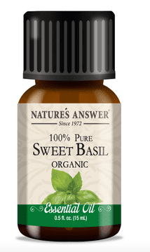 Nature's Answer Sweet Basil Essential Oil, Sladka bazilika, eterično olje, BIO, 15 ml