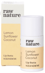 Raw Nature Raw Nature, Natural Lip Balm, Naravni balzam za ustnice, Limona, 9 g