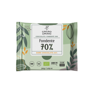 Cacao Crudo Raw Temna čokolada 70%, BIO, 30 g