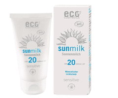Eco Cosmetics Sun Milk Sensitive, mleko za sončenje SPF 20, BIO, 75 ml