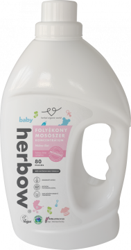 HERBOW Tekoči detergent za pranje belega in barvnega perila - MALINA BABY, za 80 pranj