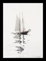 Plakat 13 × 18 cm – škuner, Winslow Homer, vintage za dnevno sobo.