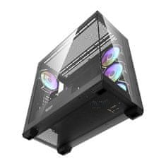 darkFlash Računalniška ohišje Darkflash DS900 (črno) + 7 ventilatorjev ARGB