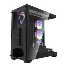 darkFlash Računalniška ohišje Darkflash DS900 (črno) + 7 ventilatorjev ARGB