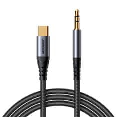 Joyroom Avdio kabel mini jack 3,5 mm na USB-C Joyroom SY-A07, 1,2 m (črno-srebrn)