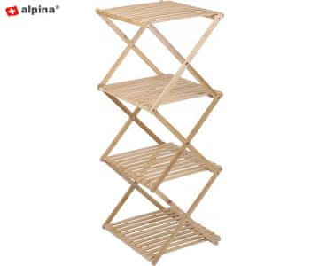 Alpina kopalniški regal, bambus, 4 nivoji, 93,5 x 40 x 33,5 cm