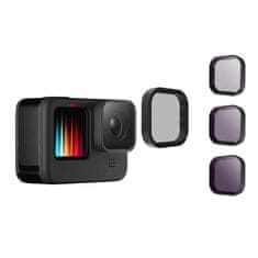 TELESIN Komplet filtrov ND 8/16/32 Telesin za GoPro Hero 9 / Hero 10 / Hero 11 / Hero 12 / Mini (GP-FLT-902)