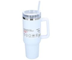 Alpina vrč s slamico, jeklo, 1,2 L, večbarvno