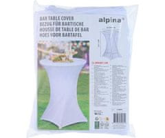 Alpina elegantna prevleka za barsko mizo, 90 cm, bela