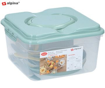 Alpina komplet posod za piknik in shranjevanje, ABS, 21 kos