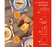 Alpina komplet posod za piknik in shranjevanje, ABS, 21 kos