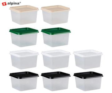 Alpina komplet posod za shranjevanje živil, 10 kosov, 750ml