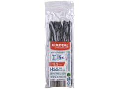 Extol Premium Sveder za kovino HSS, paket 5 kosov, O 8,5 L-117 L1-75, HSS, 8801085