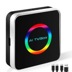 BergMont Transmiter bluetooth 5.0 adapter oddajnik AI tv box Android 13 Auto Carplay 2/16 GB Wifi 6, črna
