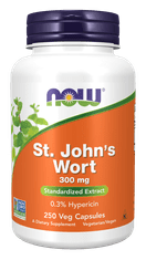 NOW Foods šentjanževka, 300 mg, 250 zeliščnih kapsul