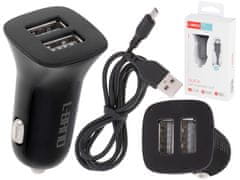 UNBRANDED L-BRNO avtopolnilec Dual USB + micro black 