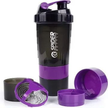 LIVEFY šejker Twist 500ml, črna / vijolična