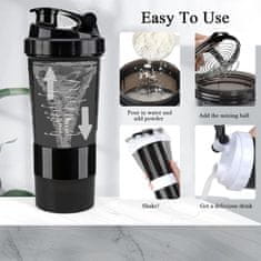 LIVEFY šejker Twist 500ml, črna