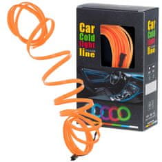 UNBRANDED LED ambientalna osvetlitev za avto / avto USB / 12V trak 5m oranžna 