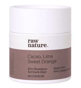 Raw Nature Dry Shampoo For Dark Hair, Suhi šampon za temne lase, 28 g