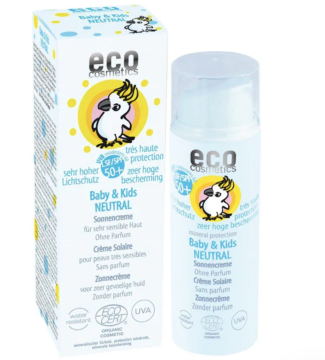 Eco Cosmetics Baby & Kids Sun Cream, krema za sončenje za otroke, SPF 50+, BIO, 50 ml