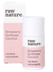 Raw Nature Raw Nature, Natural Lip Balm, Naravni balzam za ustnice, jagoda, 9 g