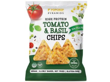BrainMax Beljakovinski čips z okusom paradižnik-bazilika, 60 g