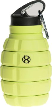 BrainMax Steklenica BrainMax Grenade, zložljiva silikonska steklenica za vodo, 580 ml Barva: Svetlo zelena