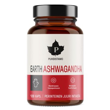 Puhdistamo Earth Ashwagandha BIO 120 kapsul